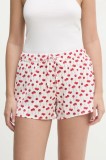 Abercrombie &amp; Fitch pantaloni scurți de pijama femei, culoarea bej, KI146-5048