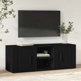 VidaXL Comodă TV, negru, 100x31,5x35 cm, lemn prelucrat