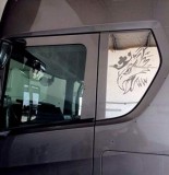 Ornamente Cabina Inox Griffin SCANIA S (2016-) Set 2 Bucati, Placi Ferestre Pat, Montare OEM, Otel Inoxidabil Lustruit