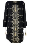 Rochie dama casual R151, negru mahagon marimea L, Bumbac