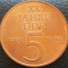 Moneda aniversara 5 MARCI / MARK - RD GERMANA (DDR), anul 1969 *cod 2004 LUCIU