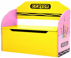 Bancuta pentru depozitare jucarii Pink Crayon foto