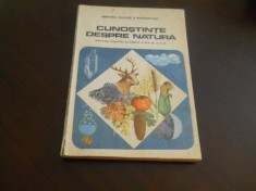 Cunostinte despre natura. Manual pentru clasele a III-a si a IV-a