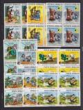 DISNEY 1985 LP. 1145 BLOC DE 4 MNH, 4 SCANARI