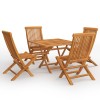 VidaXL Set mobilier de grădină, 5 piese, lemn masiv de tec
