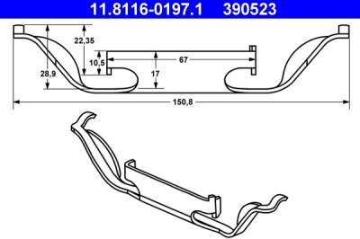 ATE 11.8116-0197.1 Arc, etrier frana foto