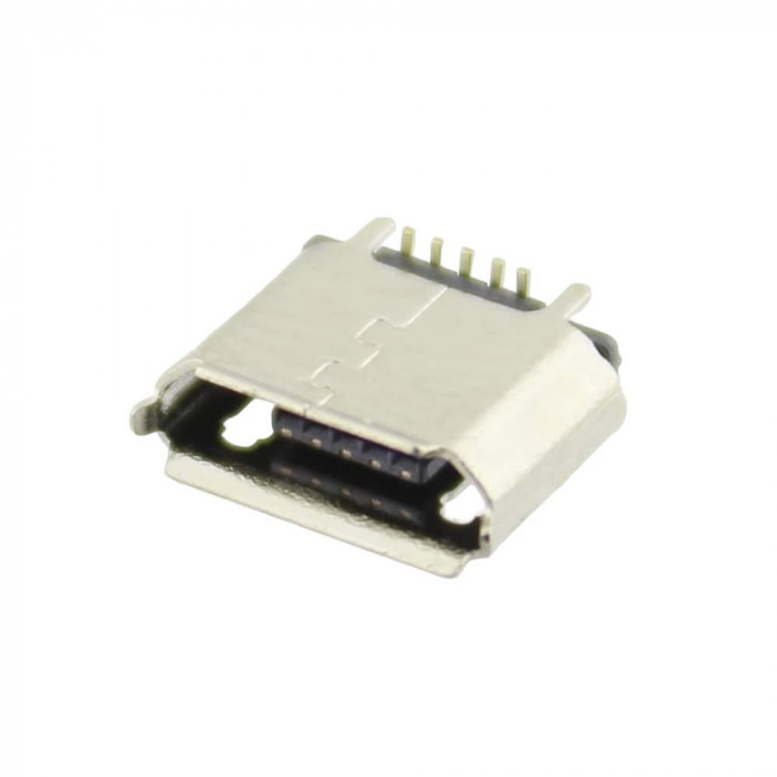 Conector micro USB, SMD, vertical, 5 pini, USB 2.0, contacte aurite, 503231