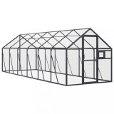 Cumpara ieftin Voliera de pasari, antracit, 1,79x6x1,85 m, aluminiu