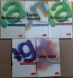5 cartulii Pocket Teacher (Matematica Algebra Geometrie Gramatica Limba romana engleza latina) - memoratoare, indrumatoare pt. elevi