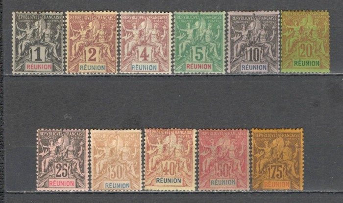 Reunion.1892 Alegoria coloniala-supr. 11 buc. SR.152