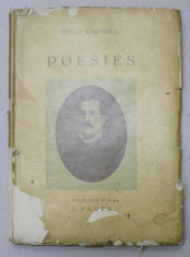 POESIES par MIHAI EMINESCU , traduites par S. PAVES , 1945 , CONTINE DEDICATIA TRADUCATORULUI* foto