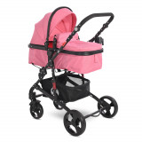 Carucior 3 in 1 Alba Classic cos auto inclus Candy pink, Lorelli