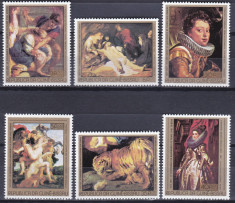 DB1 Pictura Guineea Bissau 1977 Rubens 6 v. MNH foto