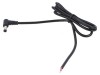 Cablu DC 5,5/2,1 mufă unghi negru 1,5m 2x0,5mm&sup2; -20&divide;80&deg;C
