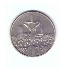 Moneda Polonia 10000 zlotych/zloti 1990, 10 ani Solidritatea, stare foarte buna, curata