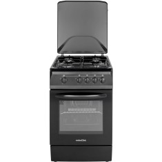 Aragaz Nobeltek NLT 5601N/G1, Gaz, 4 arzatoare, Siguranta plita si cuptor, Echipat cu diuze GPL, Diuze GN de schimb, 50 cm, Negru