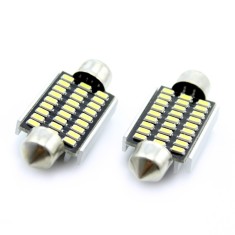 Set 2 becuri LED pentru plafoniera/numar inmatriculare Carguard, 2.5 W, 12 V, 189 lm, 6000 K, tip SMD, 39 mm, Alb