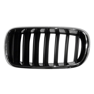 Grila radiator, masca fata Bmw X5 (F15), 10.2013-, parte montare partea stanga, cu rama cromata, trebuie vopsita, fara primer, 20T105-1, Aftermarket foto