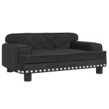 Cumpara ieftin Canapea pentru copii, negru, 70x45x30 cm, catifea