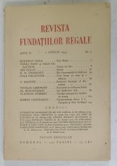 REVISTA FUNDATIILOR REGALE , ANUL II , 1 APRILIE , Nr. 4 , 1935 foto
