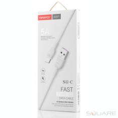 Cabluri Tranyoo, S6, USB Type-C Cable, 1m, White foto