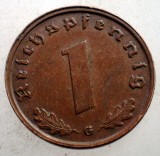 2.500 GERMANIA WWII 1 REICHSPFENNIG 1939 G, Europa, Bronz