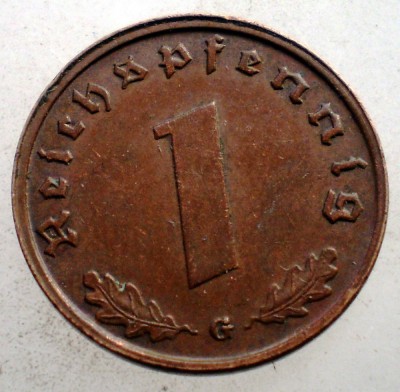 2.500 GERMANIA WWII 1 REICHSPFENNIG 1939 G foto