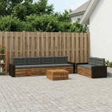 Cumpara ieftin Set de canapele de exterior 7 buc. 6-Locuri Natural si Antracit