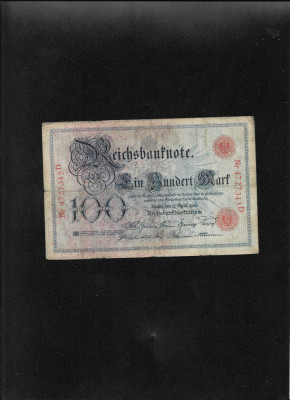 Rar! Germania 100 mark 1903 seria4727345 foto