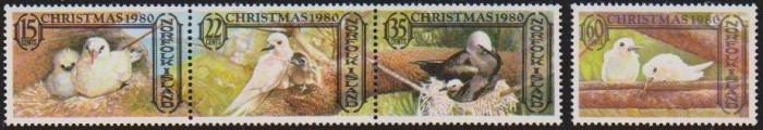 NORFOLK - 1980 - PASARI - Emis. de Craciun