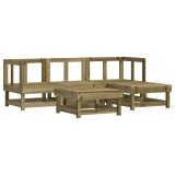Cumpara ieftin Set mobilier relaxare pentru gradina 5 piese lemn de pin tratat