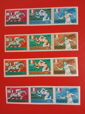 QATAR, SPORT MEXIC - SERIE COMPLETĂ PERF./IMPERF. MNH foto