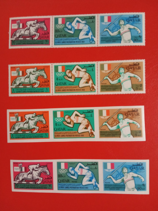 QATAR, SPORT MEXIC - SERIE COMPLETĂ PERF./IMPERF. MNH