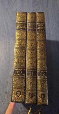 Preludiu la epoca luminilor 3 volume Will Durant editie de lux foto