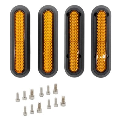 Capace retro reflectorizante Xiaomi MI4 GO cu reflector, 2 bucăți, galben-negru | Motorevolution foto
