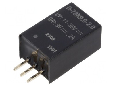 Convertor DC/DC 11-36V la 9V 2A SIP3 THT foto