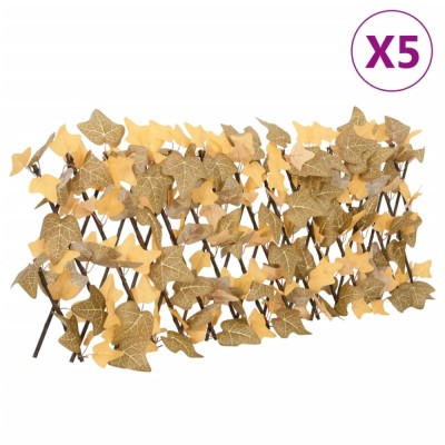 Spalier frunze arțar false extensibil 5 buc. oranj 180x30 cm foto