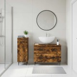 Cumpara ieftin Set de dulapuri pentru baie, 2 piese HAARLEM Stejar fumuriu