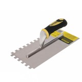 Gletiera cu dinti 8x8 mm, inox, maner plastic, 280x120 mm Topmaster