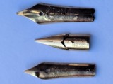 Lot 3 penițe vechi AUR 14K pentru stilou vintage (Rappen / Pelikan, Warranted)