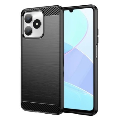 Husa pentru Realme C51 / Note 50 - Techsuit Carbon Silicone - Black foto