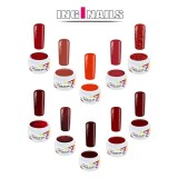 10 bucăți Gel UV colorat - Roșu, INGINAILS