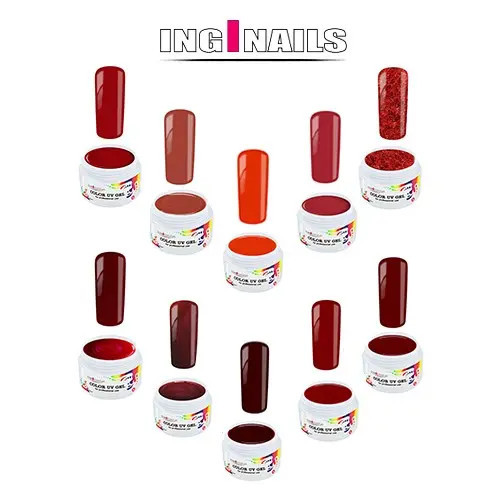 10 bucăți Gel UV colorat - Roșu