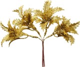 Crenguta decorativa de Craciun ilex aurie MagicHome, 14 cm