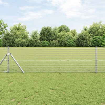 vidaXL Gard din s&amp;acirc;rmă sudată , 0,8 x 50 m, s&amp;acirc;rmă galvanizată foto