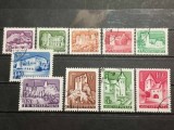 Ungaria 1960 - cetati, serie stampilata