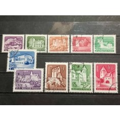 Ungaria 1960 - cetati, serie stampilata