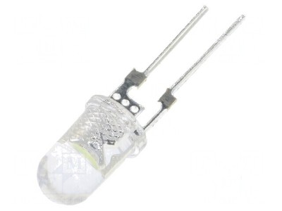 LED 5mm Alb Rece 50000-60000 mcd 40&amp;deg; Convex - Lumină Strălucitoare pentru Proiecte DIY foto