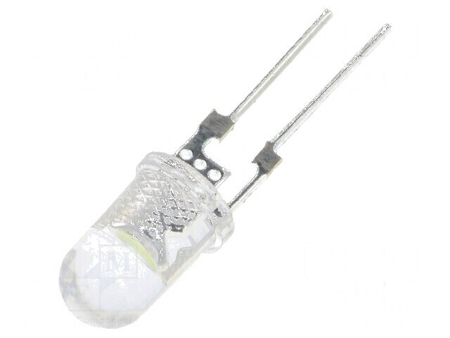 LED 5mm Alb Rece 50000-60000 mcd 40&deg; Convex - Lumină Strălucitoare pentru Proiecte DIY