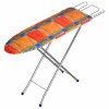 Masa de calcat Plastor Trading Legno, blat lemn, husa bumbac detasabila, suport fier, inaltime reglabila 75-87cm, 110x30x87cm